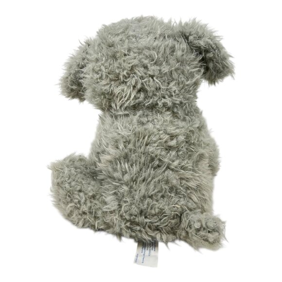 Walmart Shaggy Gray Puppy Dog Plush Pink Bow Heart - Picture 3 of 12